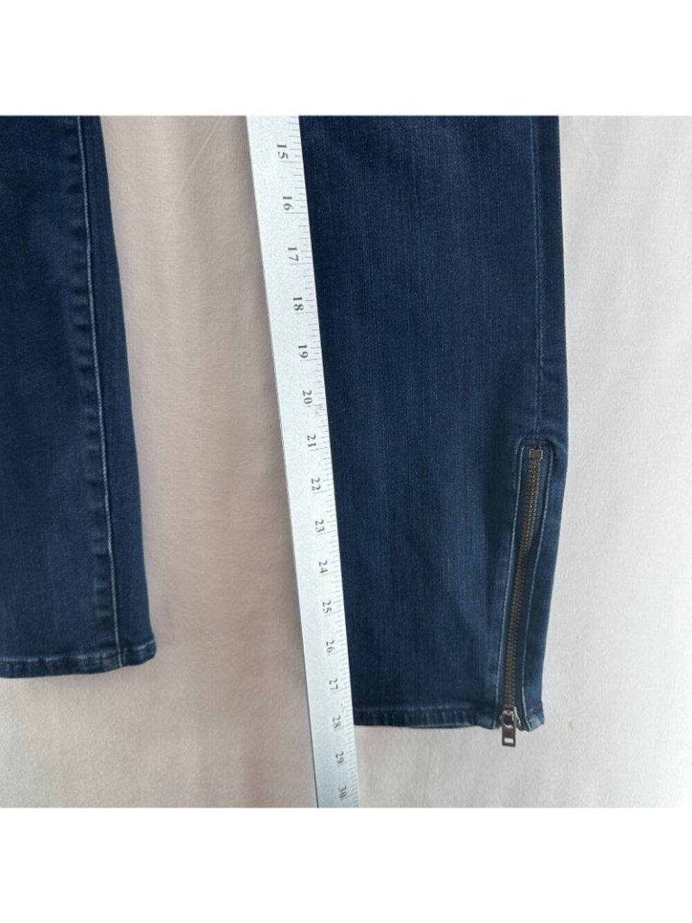 Madewell Skinny Skinny Ankle Zip Jeans Womens 26 Low Rise Stretch Dark Wash Blue - Picture 9 of 13